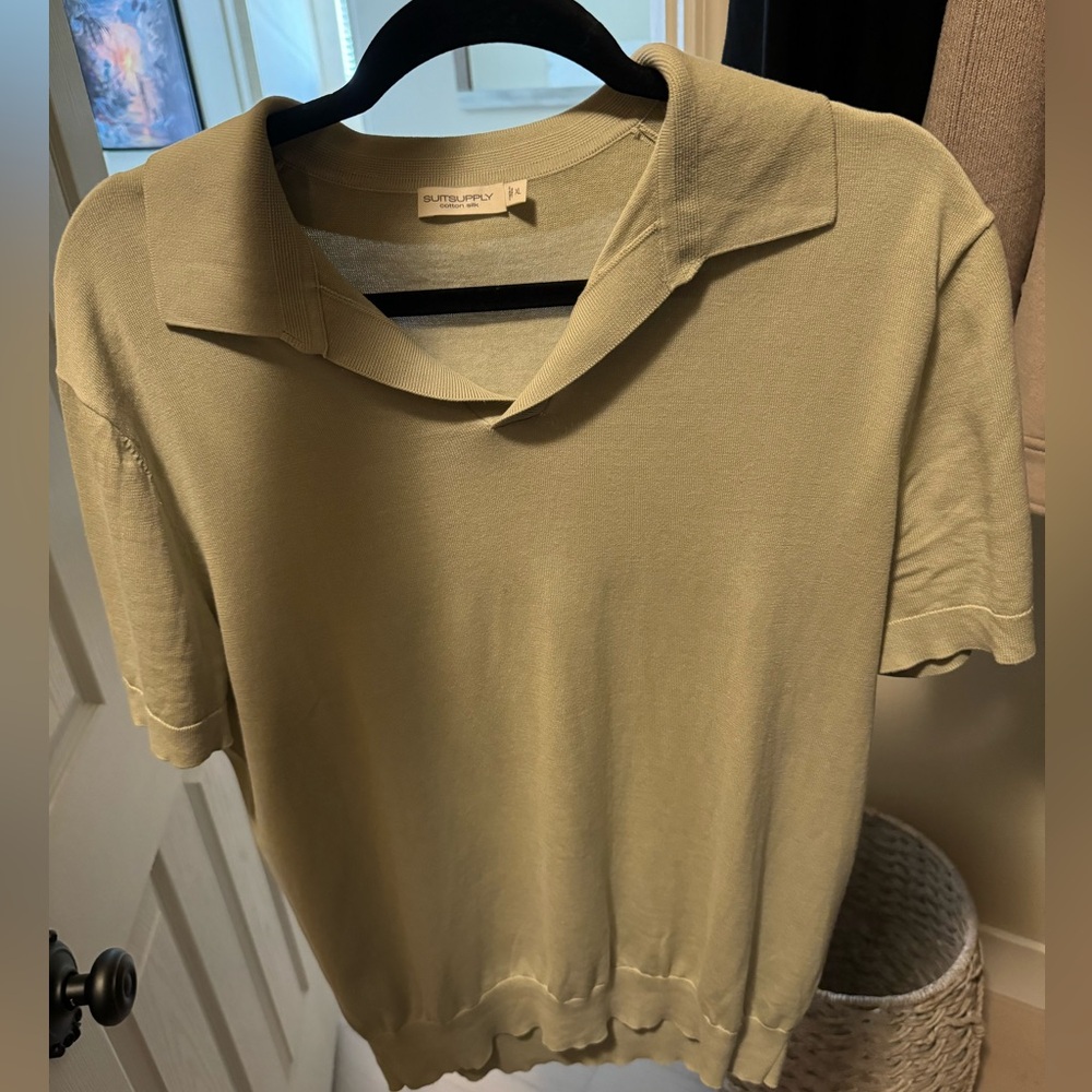 Suit Supply buttonless Polo shirt (light green)